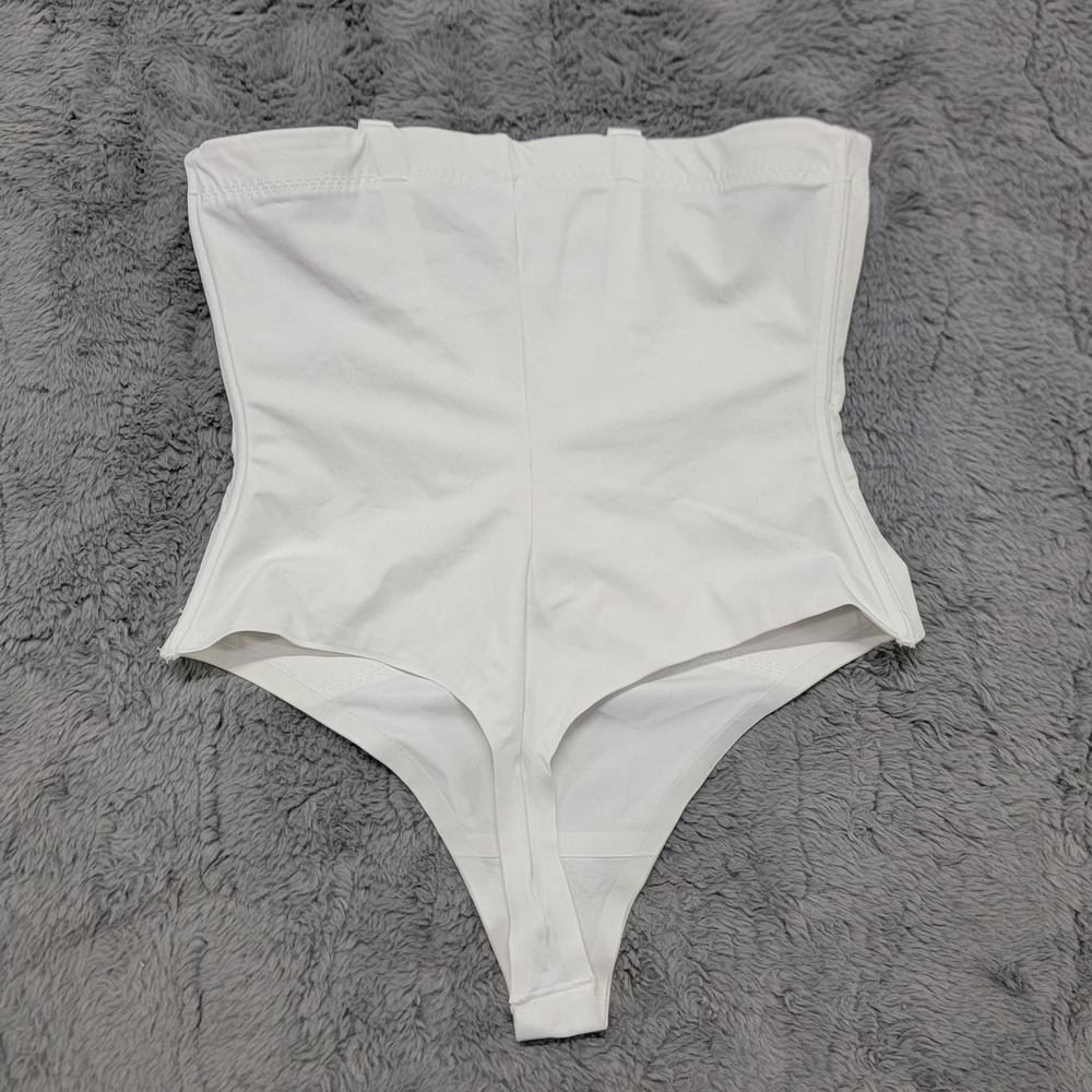 Honeylove SuperPower Thong Womens Medium White Shaping Bottom Shapewear